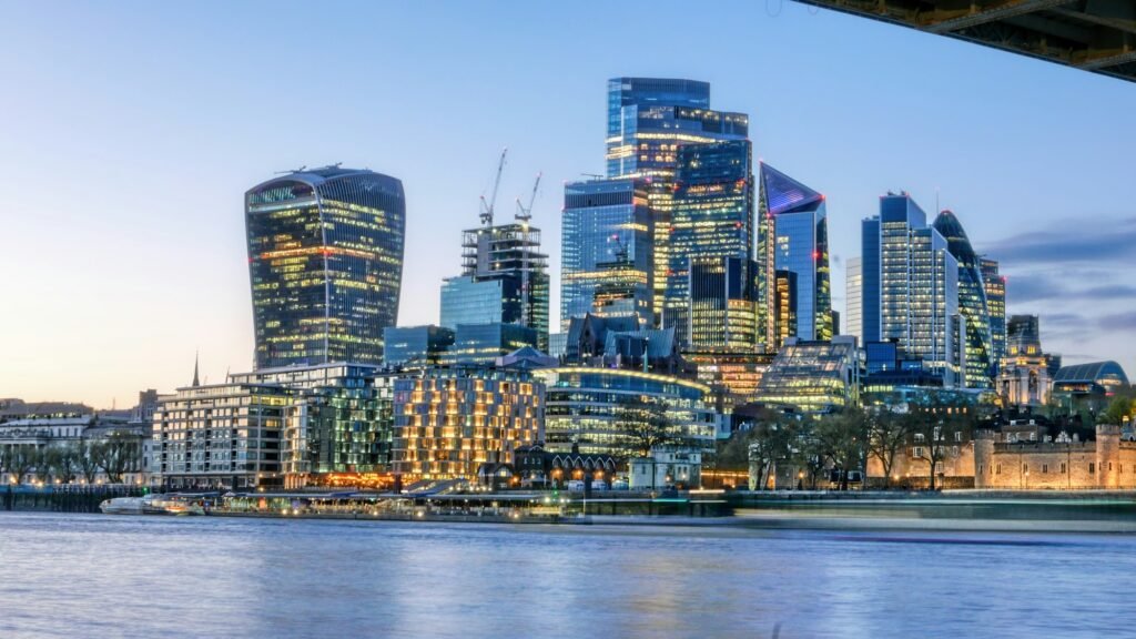 The City of London skyline across the Thames